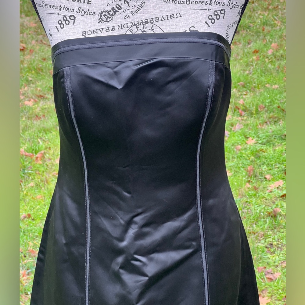 Ann Taylor Sleeveless Strapless Black Acetate Cocktail Dress - Size 4 - Picture 3 of 7